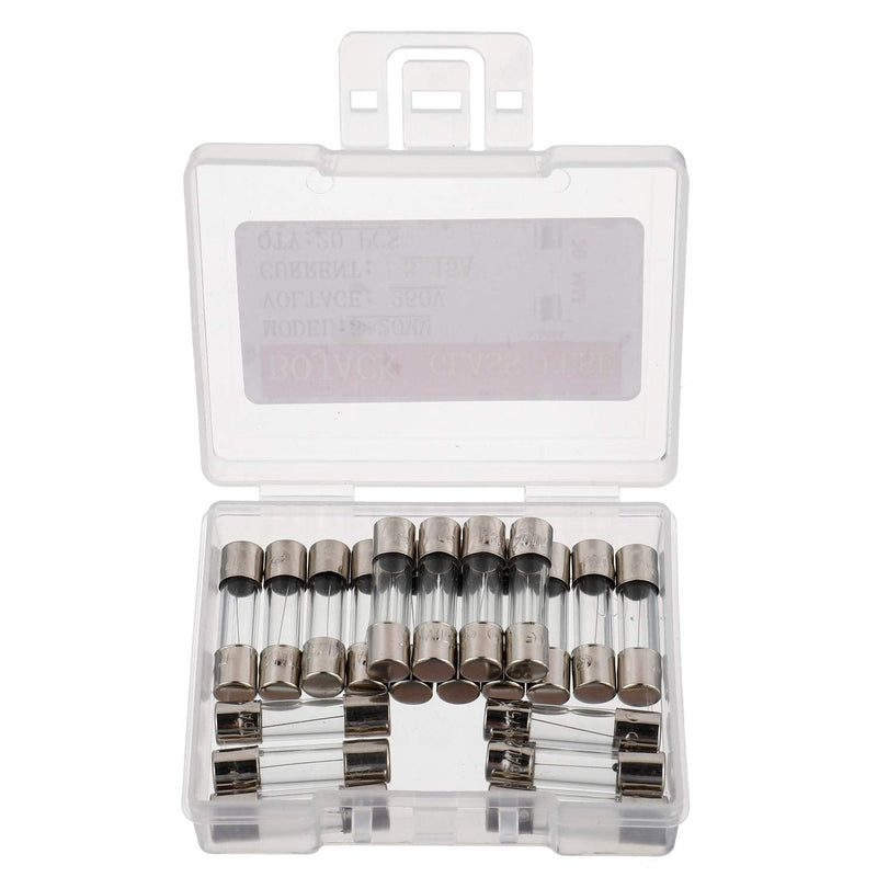 BOJACK 5x20mm 3.15A 3.15amp 250V 0.2x0.78 Inch F3.15AL250V Fast-Blow Glass Fuses (Pack of 20)