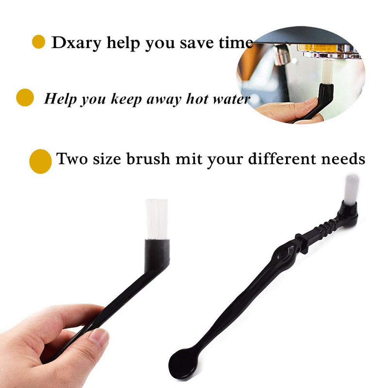 Coffee Machine Cleaning Brush Set - 4 Piece Set Including Wooden and Nylon Brushes for Grinders and Group Heads