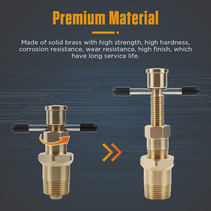Pipe Olive Remover Puller Tool - Angchun Olive Puller Remover Ferrule Puller with Diameters of 1/2in & 3/4in Compression Sleeve Puller Tool Suitable for Brass Olive Pipes Easy Removal Without Damage