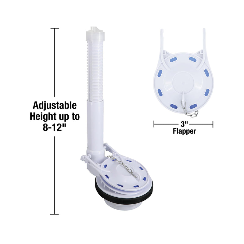 Danco 12097 Universal Water-Saving 3-inch Toilet Flush Valve, Fixes Running Toilet from Leaky Flapper