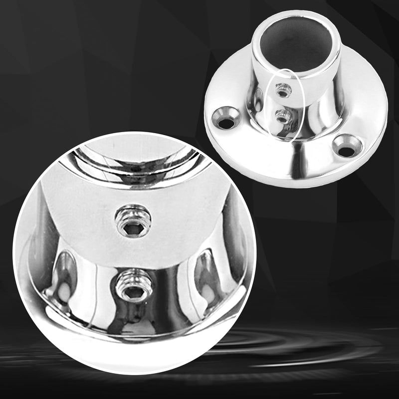 Stainless Steel Boat Rail Fittings 60/90 Degree Boat Railing Hardware Marine Grade Handrail Base for 7/8 or 1 inch O.D. Tube/Pipe with L Shape Hex Key and Screws round 90° for 7/8" Pipe