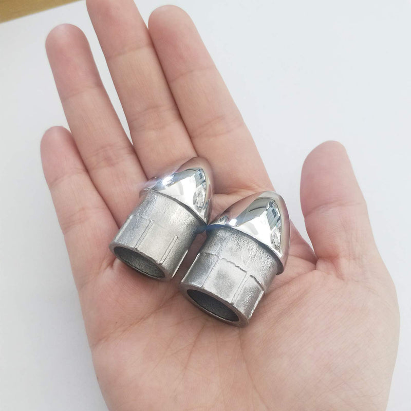 Pair of for 7/8 inch Tube/Pipe Insert Bullet Cap 316Stainless Steel Marine Hardware For 1" tube/pipe
