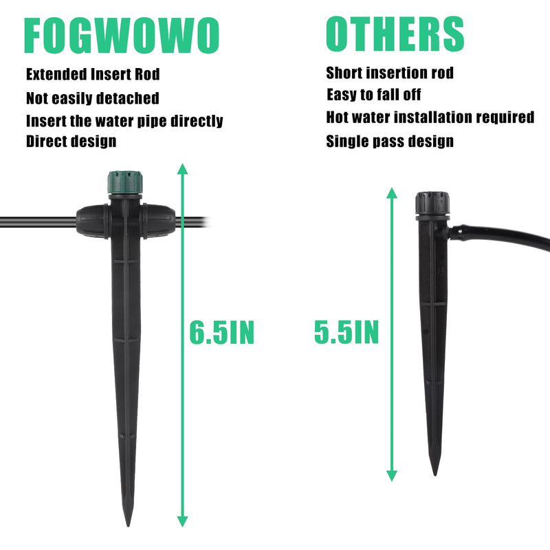 Drip Irrigation Emitters for 1/4" Tubing,Adjustable 360 Degree Automatic Irrigation Dripper on 6.5" Arrow Stake for Garden Irrigation System(30Pcs Irrigation Drippers) 30Pcs Irrigation Drippers