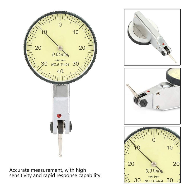 Dial Test Indicator, Lever Test Indicator Aluminum Dial Gauge Meter Tool for Precise Measurement