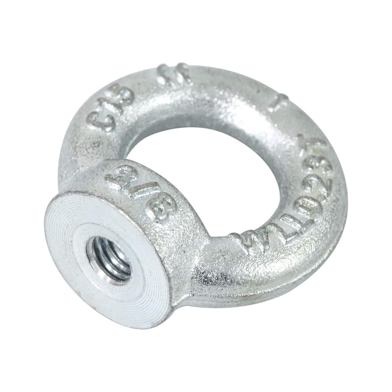 3/8"-16 Lifting Eye Nuts, Drop Forged C15 Galvanized Threaded Fastener, UNC Standard Ring Shape Lifting Eye Nut, 4 Packs 3/8"-16