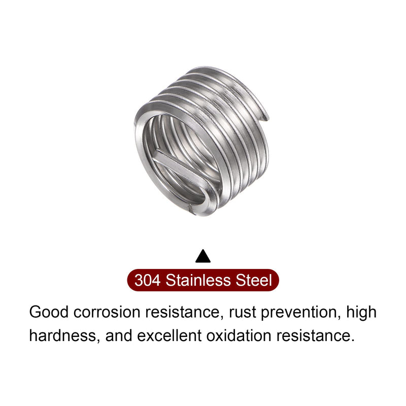 HARFINGTON 20pcs Wire Threaded Inserts 5/8-11 UNC 1D 15.9mm 304 Stainless Steel Helical Coiled Wire Thread Sleeve