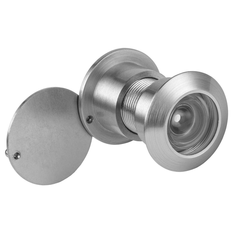 Earl Diamond - Solid Brass Door Peep Holes for Front Door, 220-Degree Door Viewer Peephole with Heavy Duty Rotating Privacy Peephole Cover for 1-21/32" to 2-1/8" Thick Door (Satin Nickel Finish) Satin Nickel Finish
