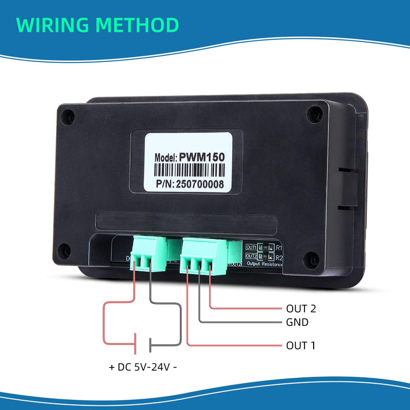 Koolertron Dual-Channel PWM Signal Generator, high-Precision servo Motor Driver, Square Wave Pulse Wave, Adjustable Frequency, Duty Cycle, Phase, etc., with Storage Function
