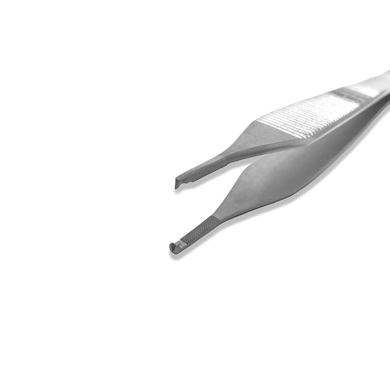 Cynamed T/C Adson Plastic Surgery Forceps 4.75" Straight Fine Point with Tungsten Carbide Inserts Surgical Veterinary Instruments with Gold Handle (1X2 Teeth, Adson Tissue Forceps, TC) 1x2 Teeth