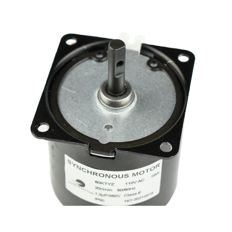 Permanent Magnet Synchronous Gear Motor 60KTYZ 110V 1.5RPM Torque 90Kgf.cm CW/CCW with Fixed Bracket and Switch Plug Extension 1.5r/min+ Bracket+Power cable