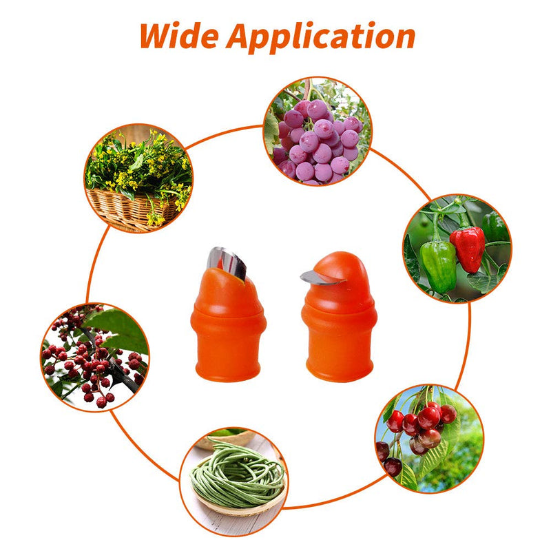 YBB 12 Pcs Gardening Silicone Thumb Knife Harvesting Tool, Separator Finger Plant Fruit Picking Knife Garden Tool (L) L