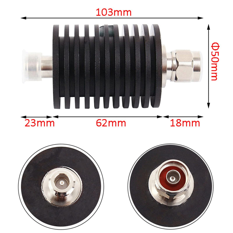 50Watt N Connector Attenuator DC to 3GHz 50 Ohm (30dB) 30dB