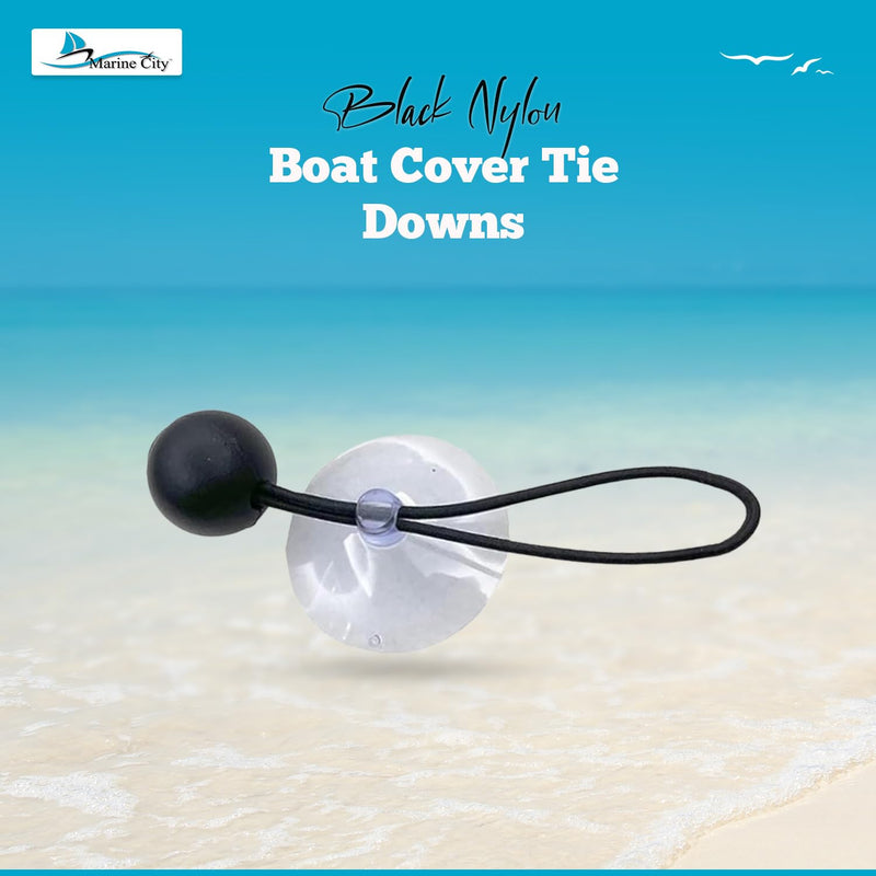 MARINE CITY Bungee Cord Suction Cup Boat Cover Tie Downs - Ideal for Trailers, Boat Covers, and Storage (Pack of 4) 2 Inches