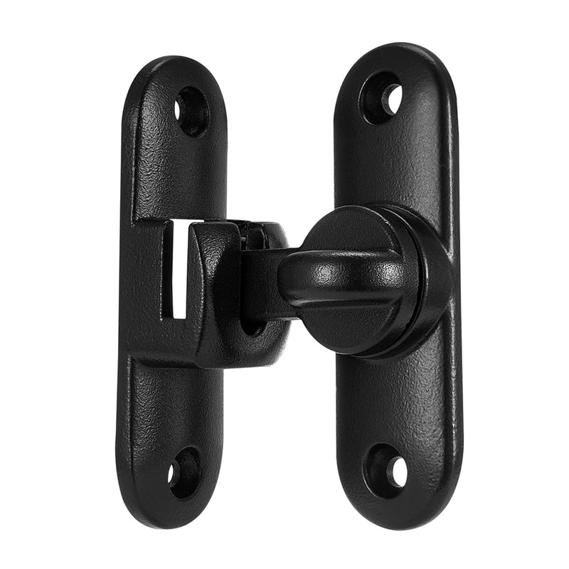 Matte Black 90/180° Barn Door Latches，Right Angle Door Lock,Zinc Alloy Flip Latch for Cabinets, Barn, Bathroom,Windows, Gardens, Cabinets and Small pet Cages Matte Black 1