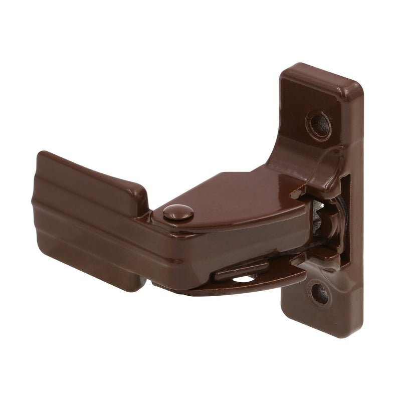 Prime-Line K 50827 Storm and Screen Door Push Button Handle Set with Interior Latch 1-1/2 in. Hole Center, Strike and Screws, Brown (Single Pack)