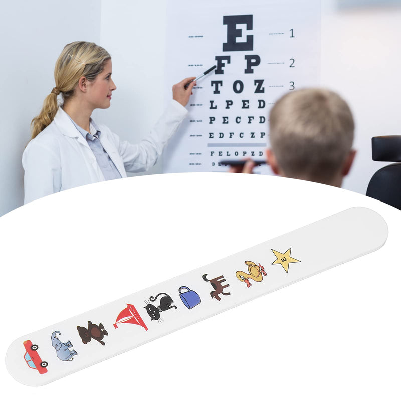 Fixation Stick Vision Tester, Coating Thicken, Clear Colorful Animal Patterns, Kids Vision Optometry Test Card, 2 Sizes(#1) #1