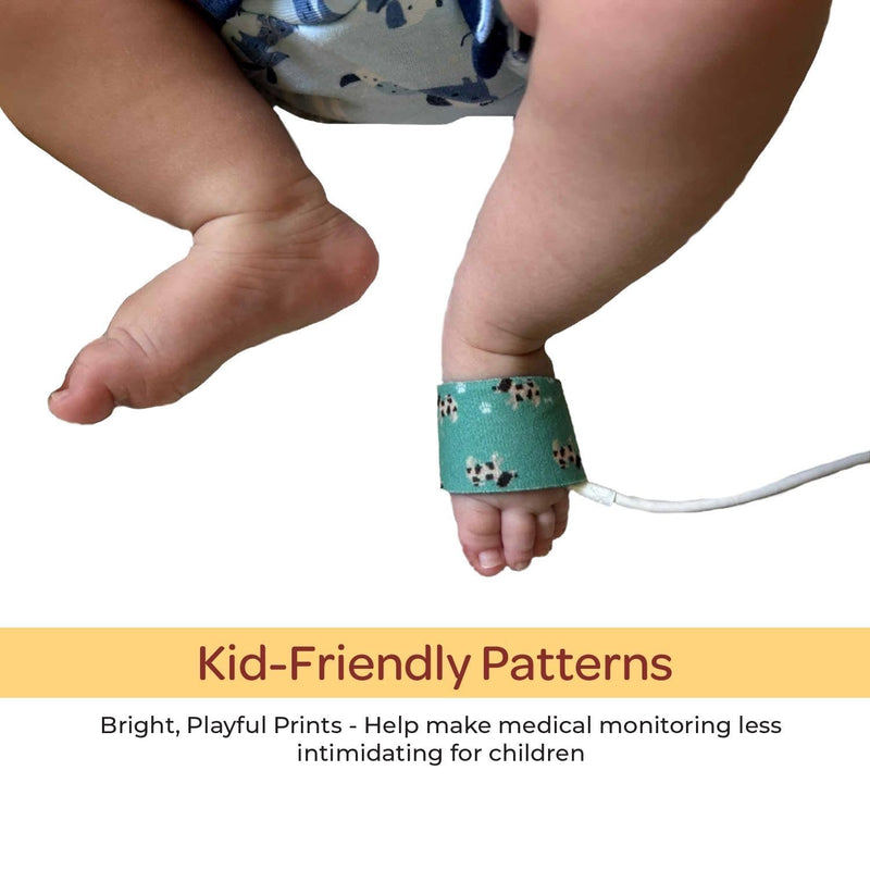 Cozyfox Pediatric Neonatal Pulse Oximeter Probe Wrap - Quantity: 10 Wraps Per Package – Cozy Fit Pulse Ox for Infant, Toddler and Kids (checkmate) checkmate