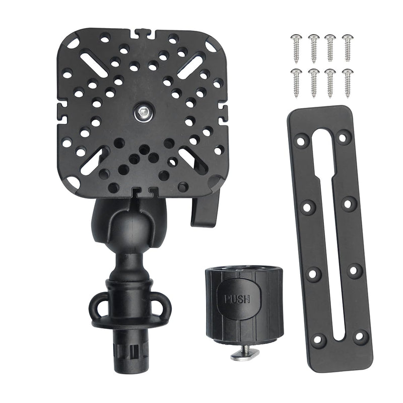 Fish Finder Mount Base, 360° Rotating Boat Electronics Finder Holder