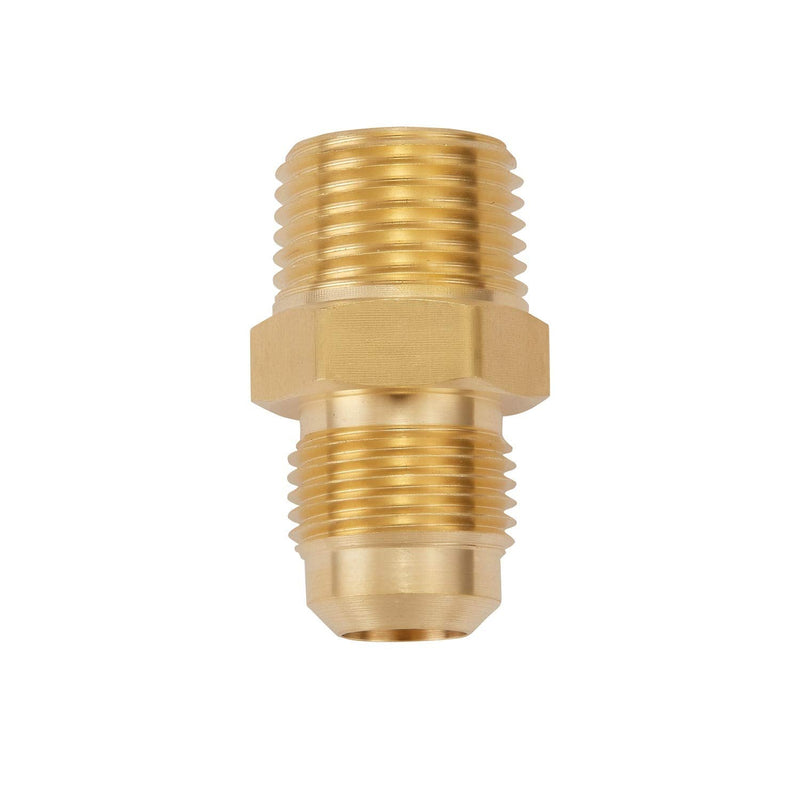 3 PCS Metals Brass Couples Tube Fitting Half Union Gas Adapter 1/2" Flare x 1/2 Inch NPT Male Pipe Connector 3PCS 1/2 Flare x 1/2 NPT