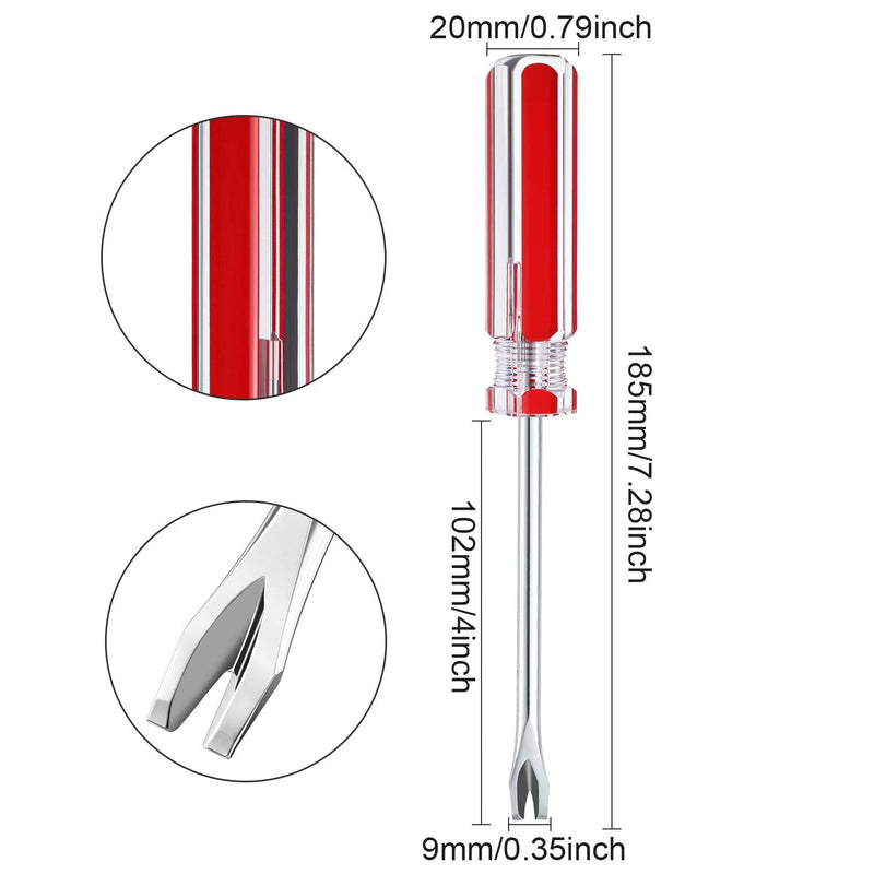 3 Packs Tack Lifter 3 mm U Tip Nail Staple Rivet Tack Puller Screwdriver Upholstery Staple Remover Tool for Furniture Red - NewNest Australia