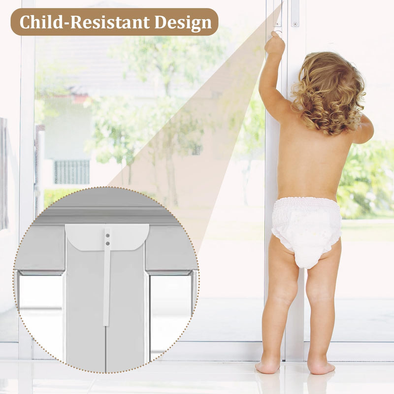 Bifold Door Lock- Metal Double Door Child Safety Locks Keep Toddler, Cats&Dogs Out of Pantry, Closets, Cabinets 2PC
