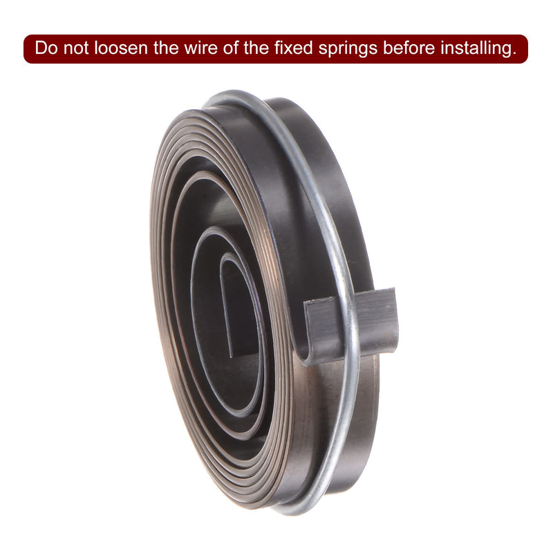 HARFINGTON Drill Press Return Spring, 45 x 10 x 0.8mm Quill Spring Feed Return Coil Spring Assembly Spring Steel Chemical Blackening Finish for Drill Press