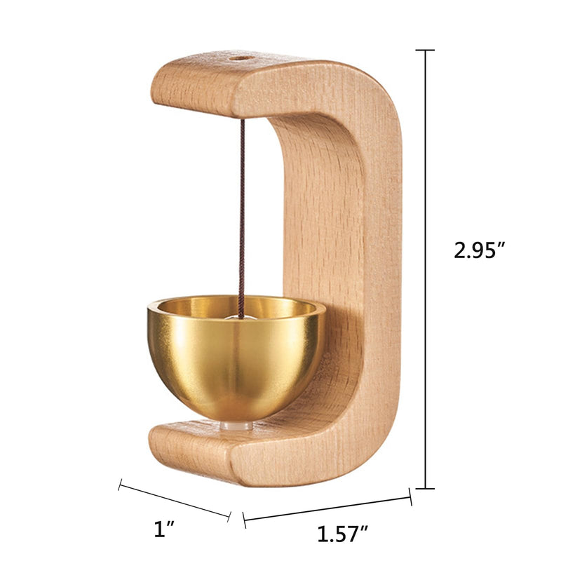 Artisan Shopkeepers Bell Doorbell for Door Opening, Magnetic Wood Wind Chime for Door Garden Restaurant Room Light