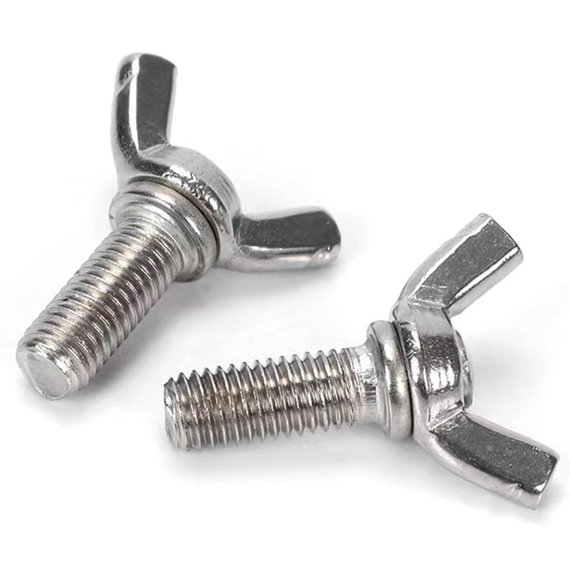 M5-0.8 x 25mm 304 Stainless Steel Wing Butterfly Screws Bolts,Wing Bolt,Machine Fastener,Thumb Hand Screws for Electronic Equipment,10 Pcs M5-0.8x25mm（10 Pcs）