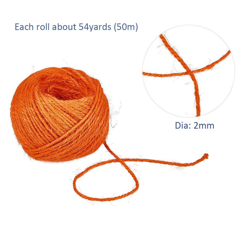 Jute Twine Rope, Navy Blue Jute String, Twine String for DIY Crafts, Christmas Decoration, Embellishments（Navy Blue） 54 Yards