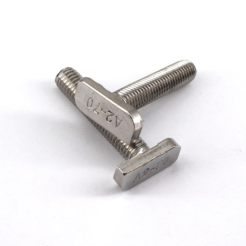 20Pcs M10x30 304 Stainless Steel T-Slot Bolt T-Shaped Bolt Screw 23mm Head Size