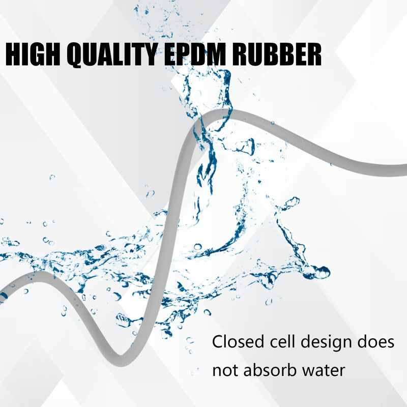 Backer Rod 1/4 Inch, EPDM Rubber Foam Caulk Saver 100' Grey Weather Strip Seal for Concrete Joints, Wall Cracks, Driveway and Joint Fillers. Grey-100'
