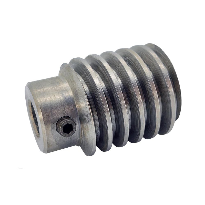 Worm Gear Set 1.5M-20T 20:1 Ratio 1.5 Mod Carbon Steel Rod Shaft 20Teeth Brass Gear Wheel Reduce Transmission Part (Gear-15mm, Rod-15mm Bore) Gear-15mm