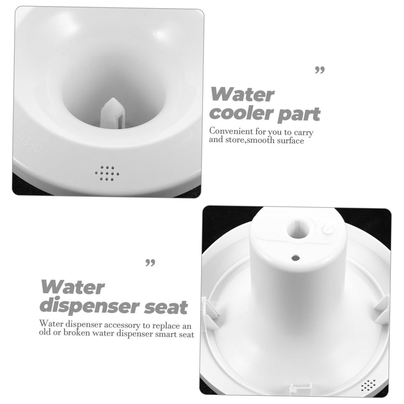 Water Dispenser Replacement Smart Seat for Bottled Water Coolers - Plastic Top Cover with Smooth Surface for Glacier Bay Dispenser White