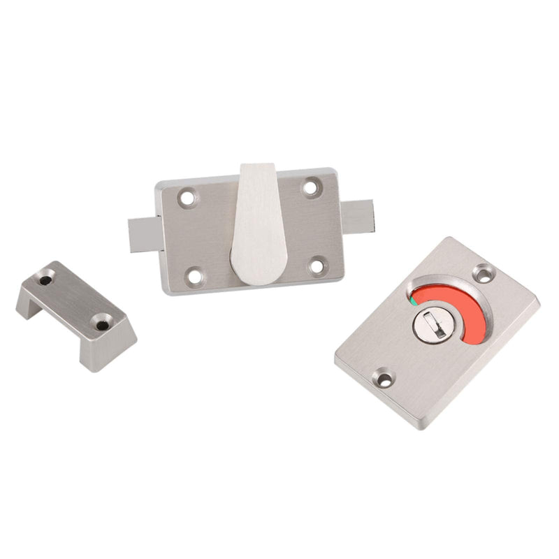Stainless Steel Indicating Door Lock with Green Red Occupancy Indicator for Bathroom Toilet Partition Public Restroom