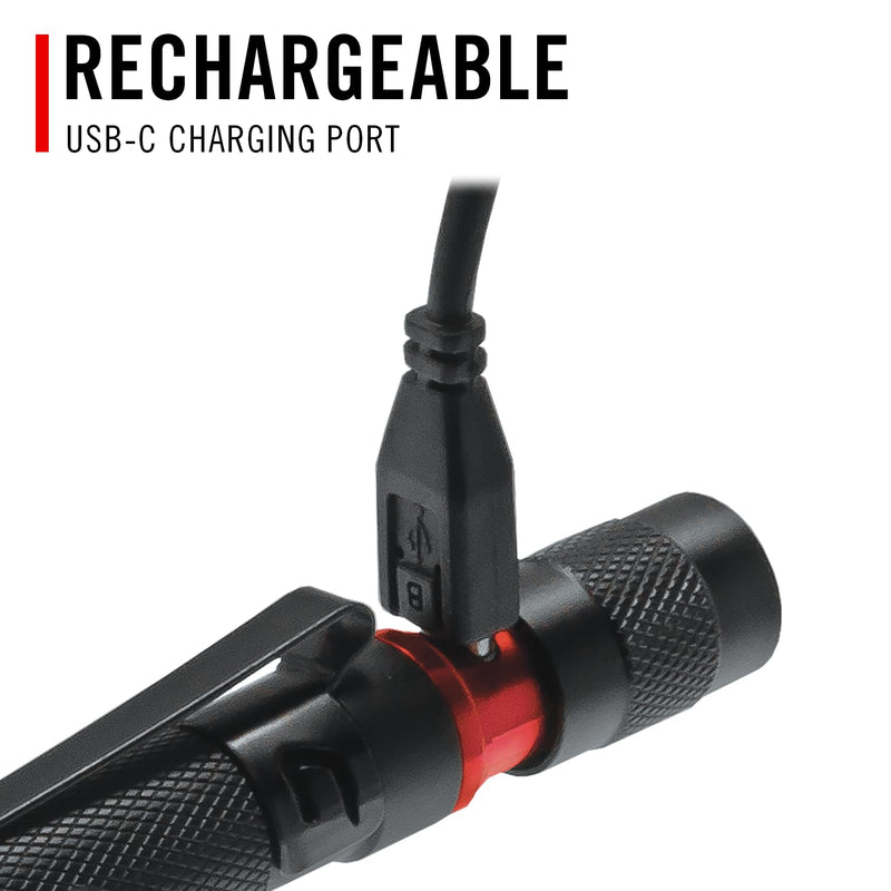 Coast® HP3R 385 Lumen Rechargeable LED Penlight with Twist Focus™, Orange