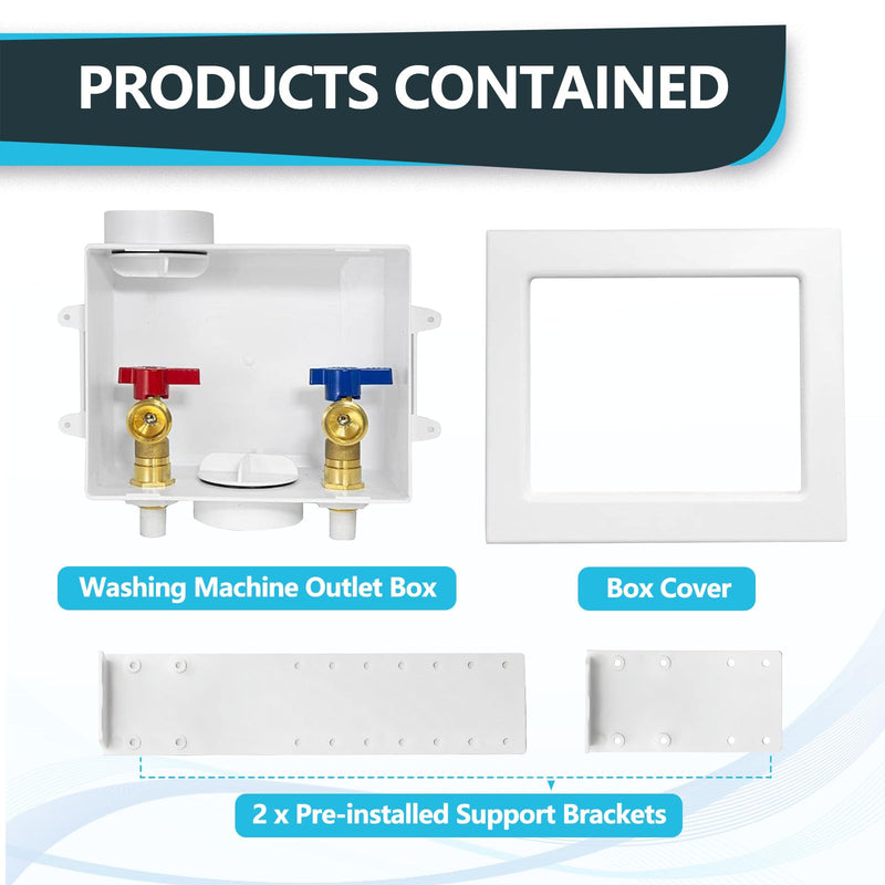 1P Seelink 1/2" CPVC Inlet x 3/4" MHT Washing Machine Outlet Box(WM004-1) CPVC Regular