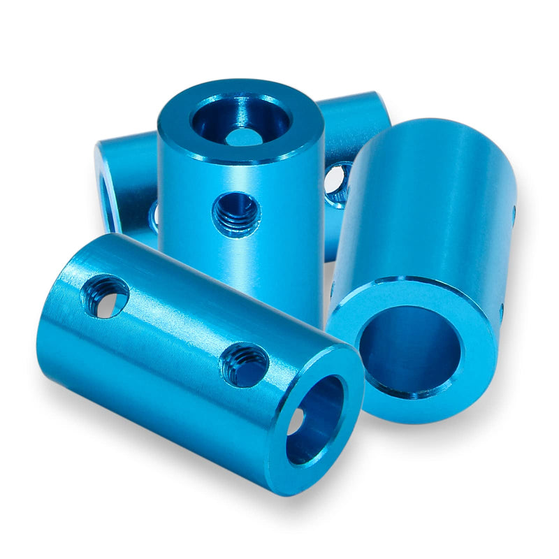 2 PCS Bore Rigid Coupling Set,Motor Coupler Connector,Aluminum Alloy Stepper,8mm Shaft Coupler Connector,Flexible Shaft Coupling(Light Blue) 8 mm