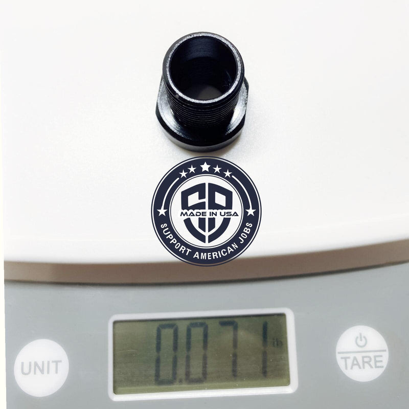 14x1 LH Female to 3/4x16 Male Thread Adapter Steel Black