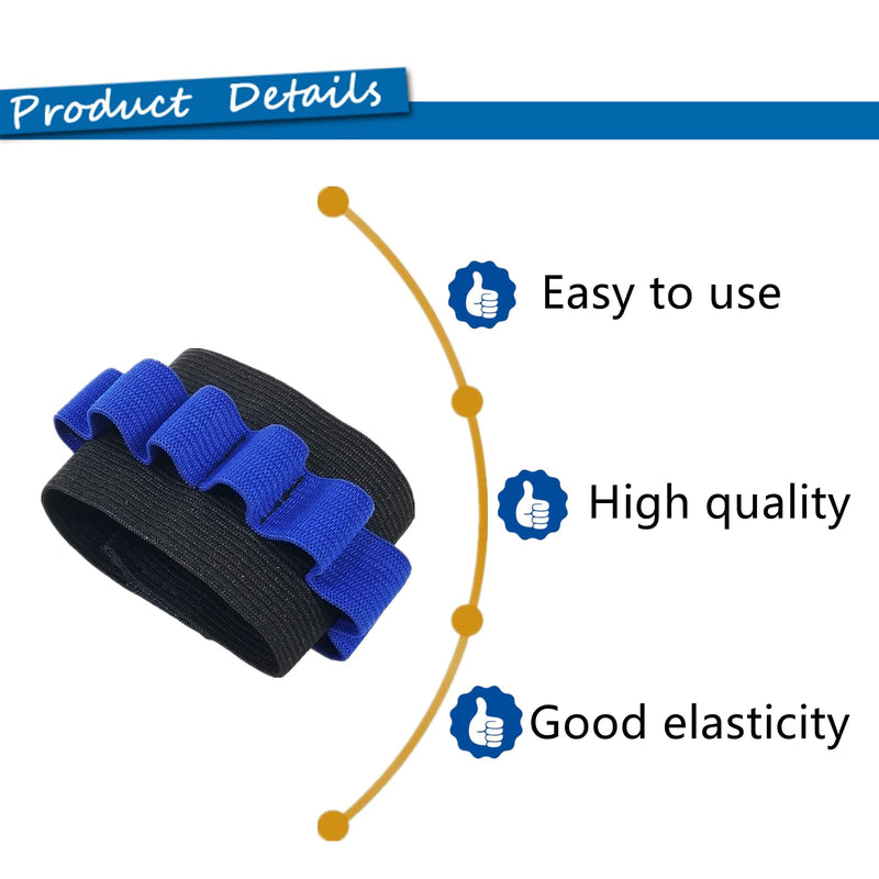 8 PCS Phlebotomy Tube Holder Wristband Professional Blood Tube Holder Wristband Set Blood Draw Tube Bracelet Strap for Phlebotomist Accessories(Blue,8 Phlebotomy Tubes)