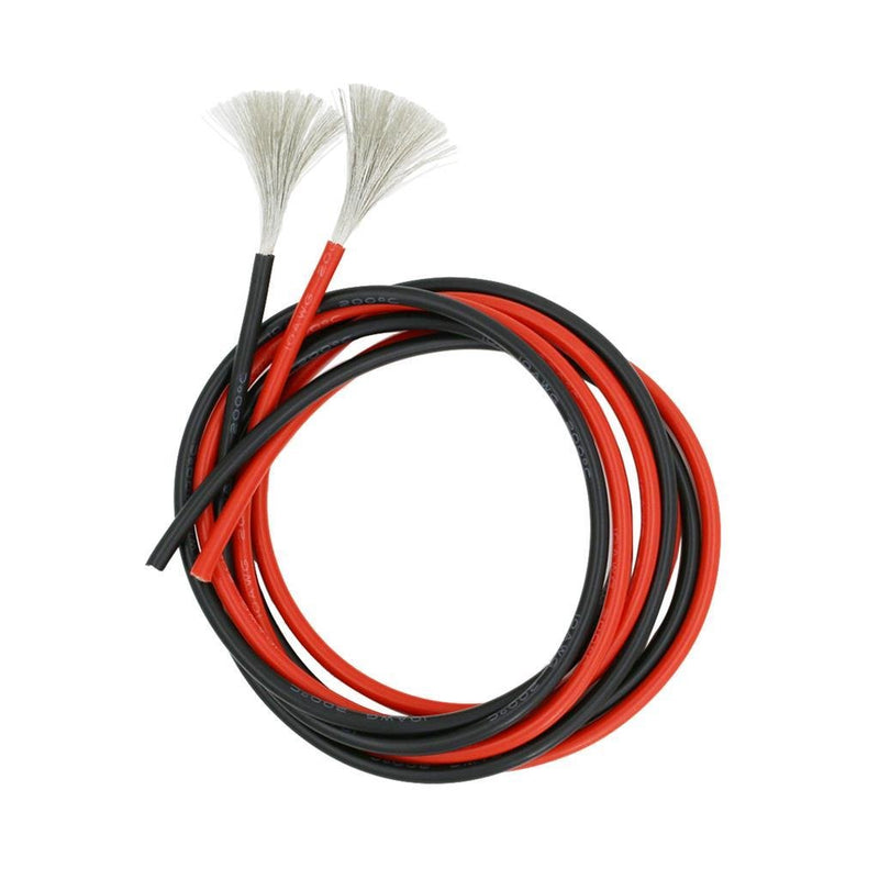BNTECHGO 10 Gauge Silicone Wire 10 ft red and 10 ft Black Flexible 10 AWG Stranded Tinned Copper Wire 10 silicone wire red 10ft and black 10ft Silicone Wire Red and Black