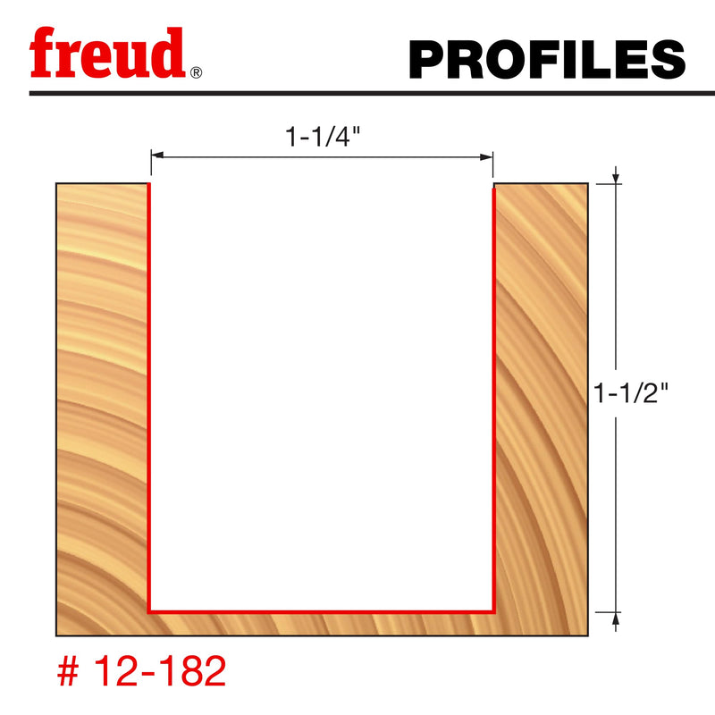 Freud 38-172 1-1/8" Diameter 1/2" Bearing 1/2" Shank Ogee Router Bit