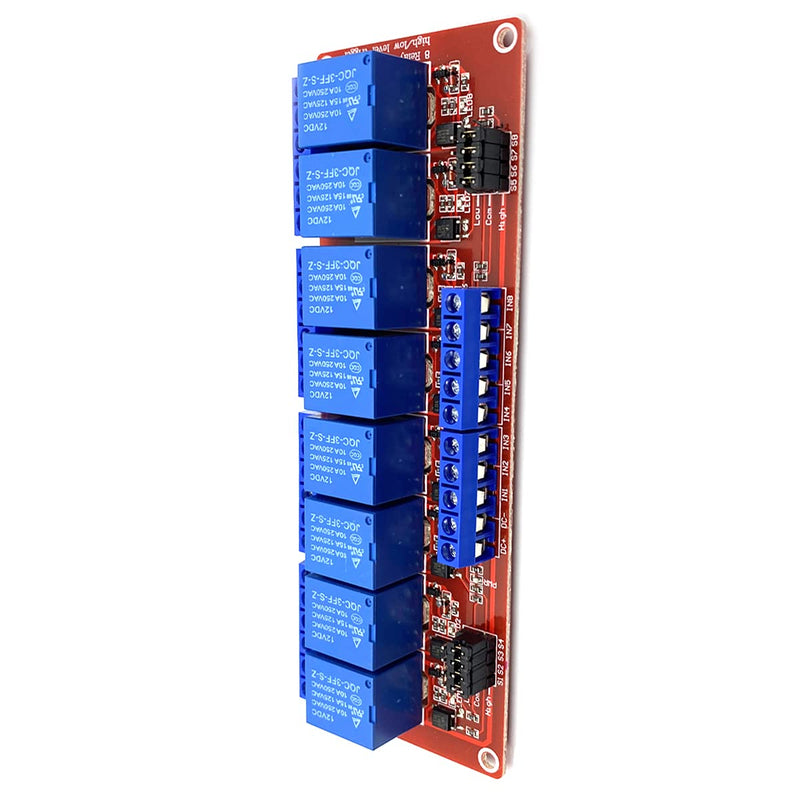 FainWan 12V 8 Channel Relay Module with OPTO-Isolated High and Low Level Trigger 8 Ways Relay Switch Module Compatible with Ar-duino