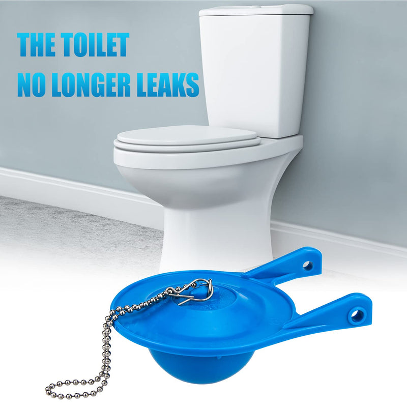 Gerber Toilet Flapper Replacement, 2 Pack 3 inch for Gerber 99-788 with 2 Toilet Handle Chains Ullnosoo Rubber Water Saving, Easy to Install Blue 2 Pack