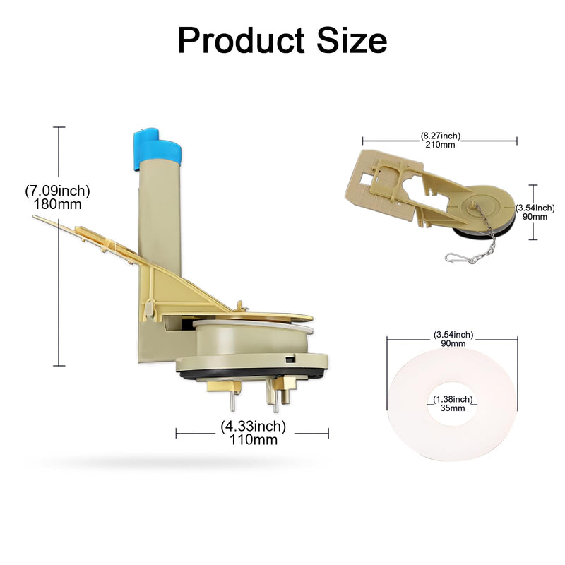Toilet Flush Valve Replacement Parts for 1 Piece Toilet,3-Inch Flush Hole Toilet Repair Kits,Compatible with TOTO THU Series Flush Valve Toilet Flush Valve