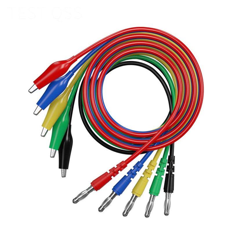 Test Lead Kit 25pcs 4mm Banana Plug to Alligator Clip Test Leads Kit Test Probes Back Probe Kit for Multimeter Automotive Diagnostic Testing Tools Set 8008 25pcs-B