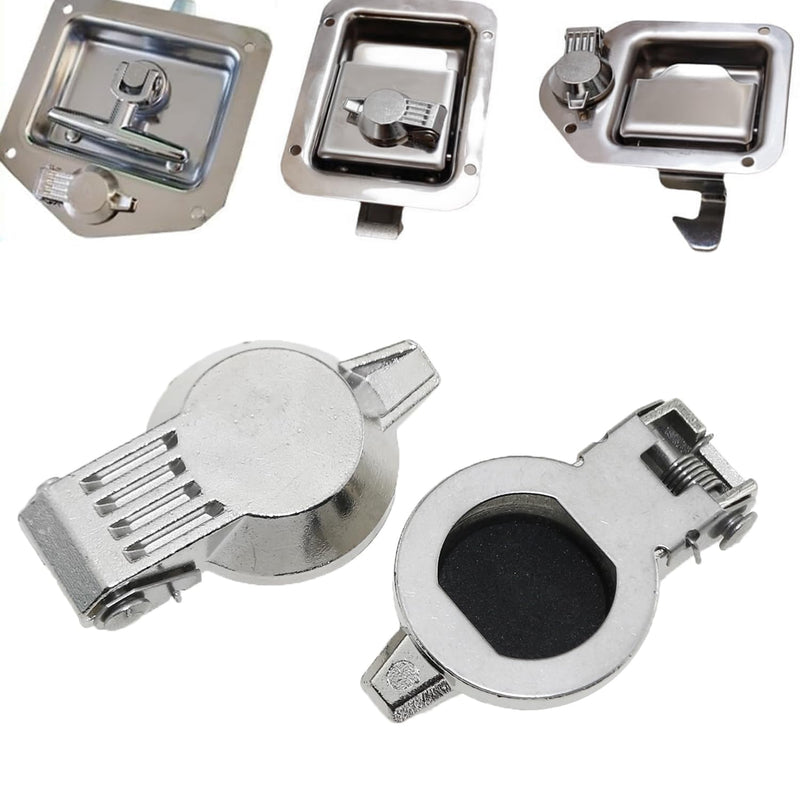 Heyous 2PCS Silver Cam Lock Dust Cover Tool Box Zinc Alloy Waterproof Cover Lock Latch for 16mm Diameter Cam Lock Tool Box Lock Replacement Dust Cover