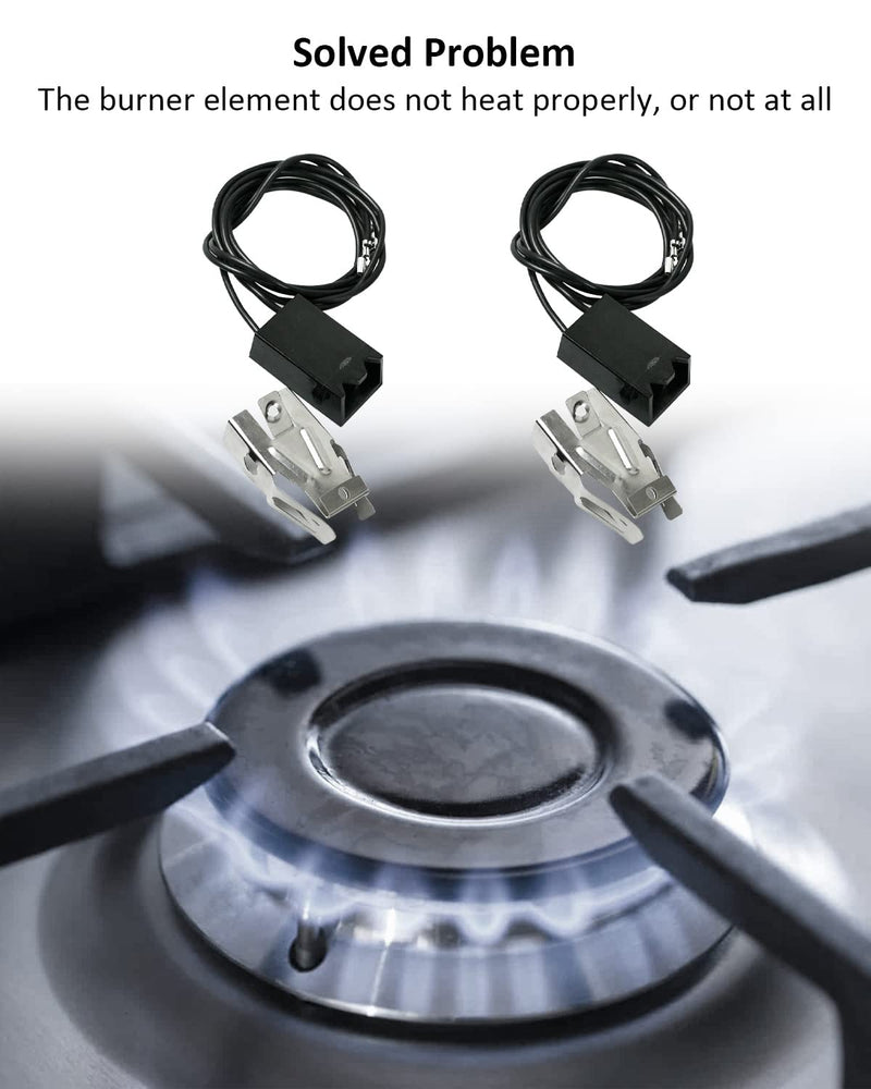 2Pack WB2X8228 Element Receptacle and Wire Kit Fit for GE Electric Ranges Electric Stove Burners parts Replaces AP2013499 PS242972 2Pack