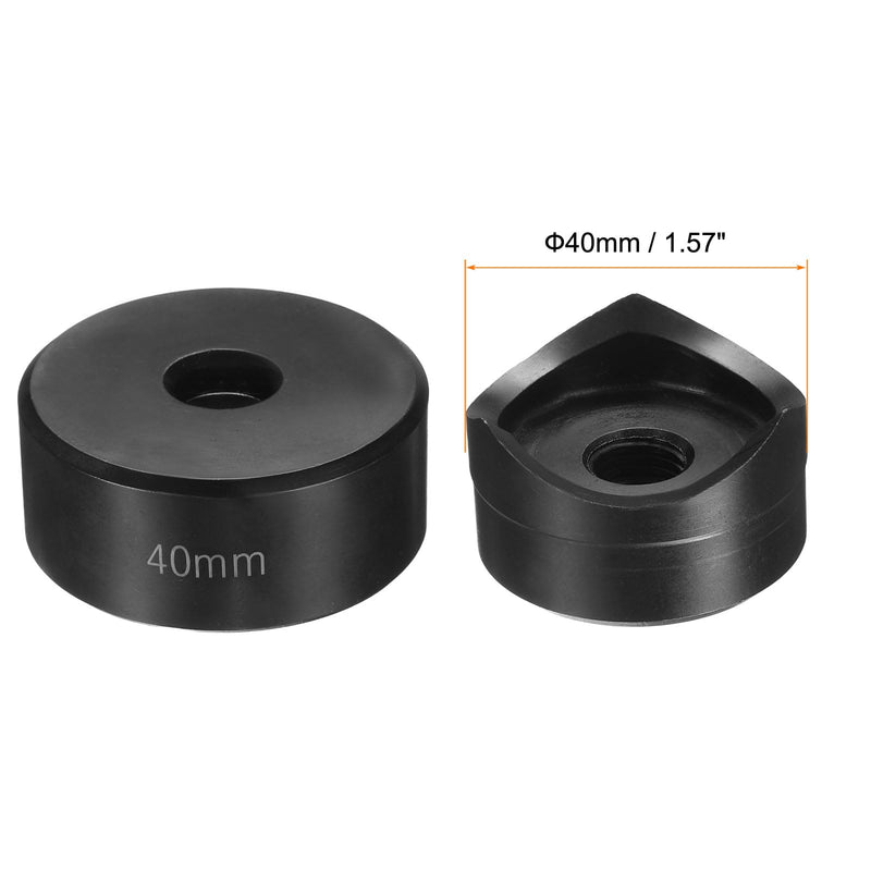 HARFINGTON Sheet Metal Punch Hole Punch 40mm Bearing Steel Precise Cutting Manual Knockout Punch Kit for Metal Steel Plate Sink Stainless Steel, Black