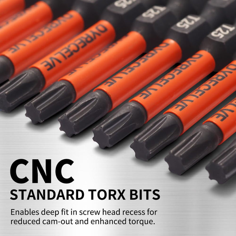 10-Pack T25 Torx Bits for Impact Driver- Torx Bit Set 2'' Long, Profession Star Bits Set, Magnetic T-25 Torx Bit, S2 Alloy Steel Torque Bits, T Bit Set 1/4'' Hex-Shank, Star Drill Bit Set, T25 Bit 10pcs T-25 Torx Bit