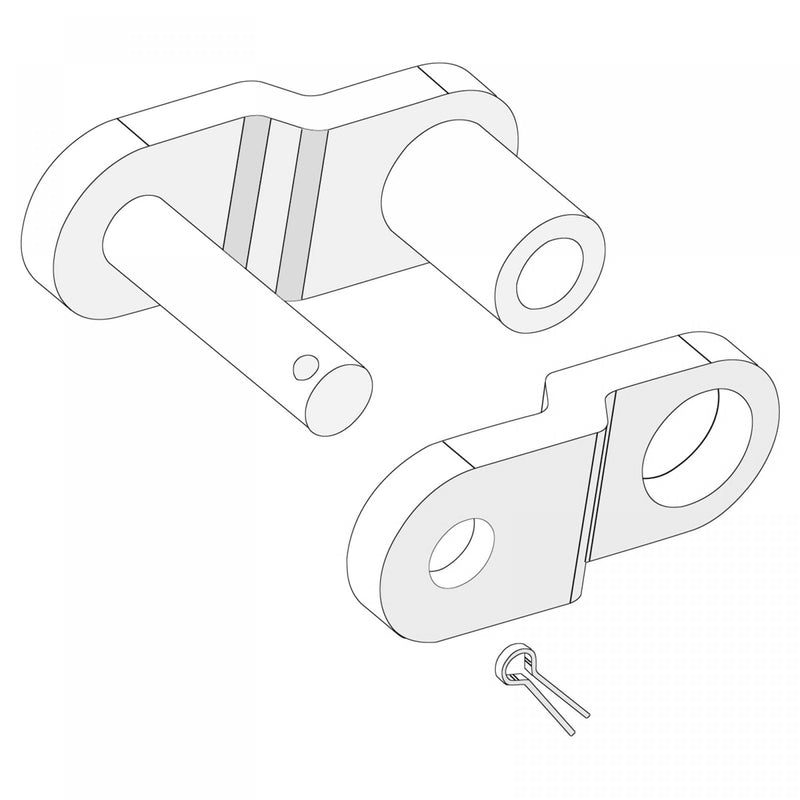 uxcell 5Pcs #50 Chain Offset Half Link Roller, 5/8" Pitch Carbon Steel, Standard Chain End Connector Split Links for 10A Chain